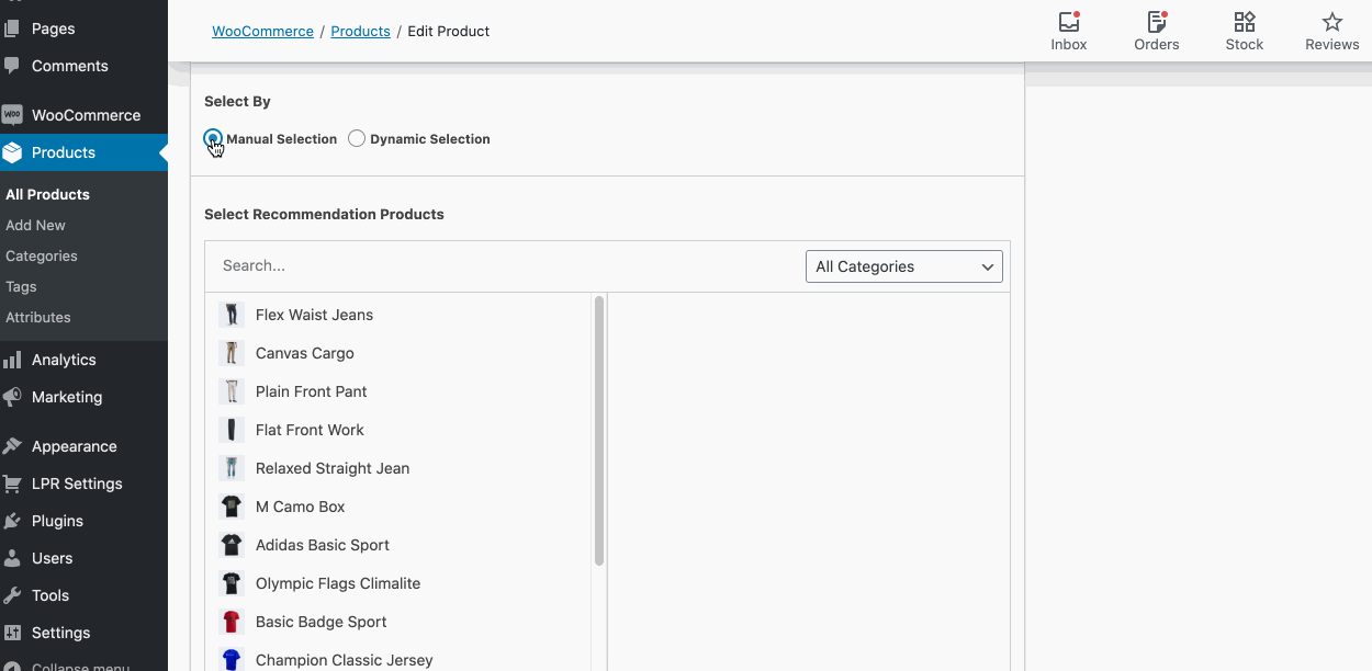 Selection Panel