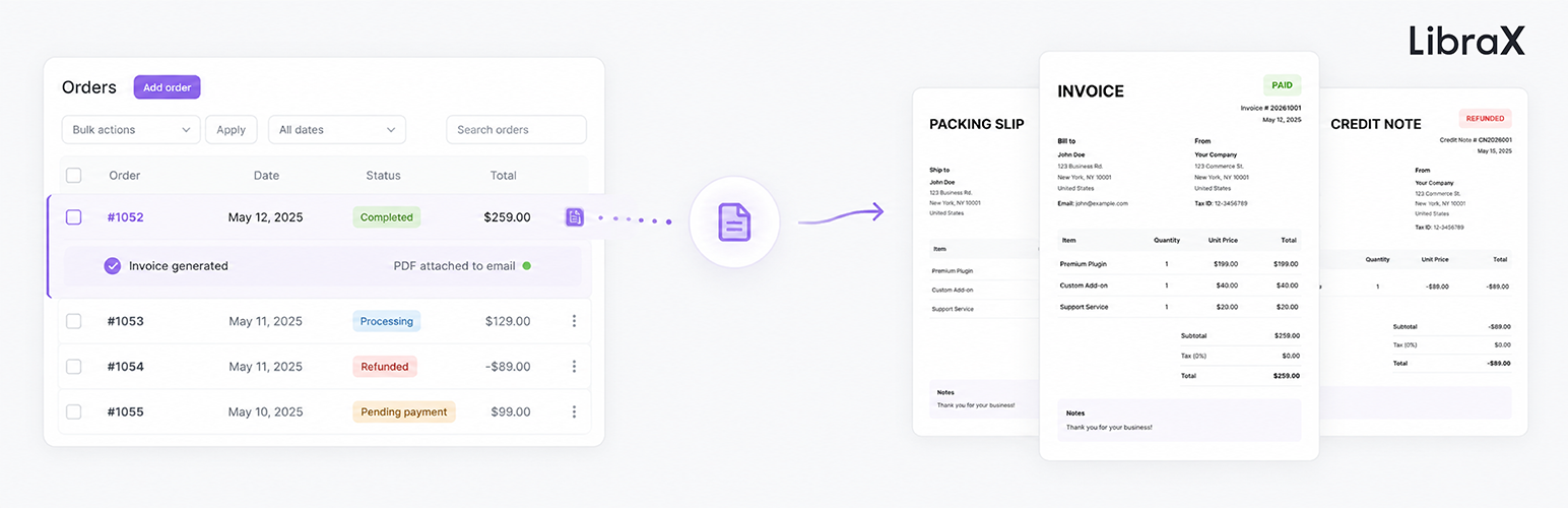 LibraX Invoice
