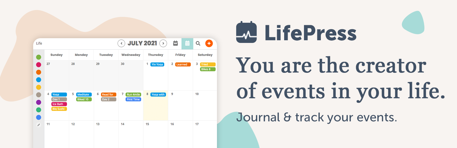 WordPress 外掛 LifePress 的封面圖片。