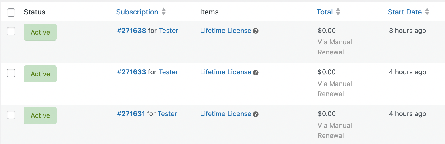 Lifetime Subscriptions for WooCommerce