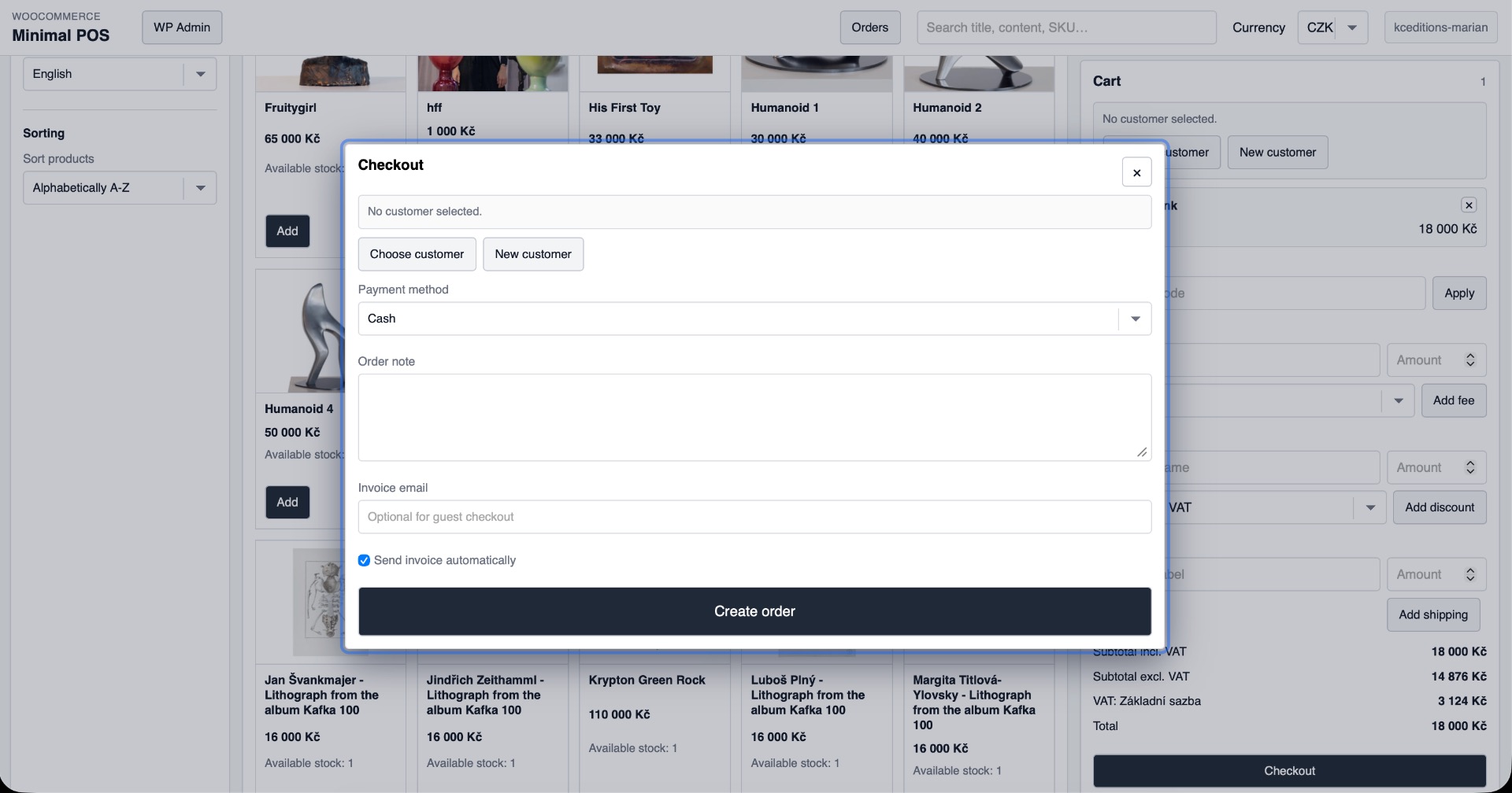 Customer search and customer form dialogs used during checkout.