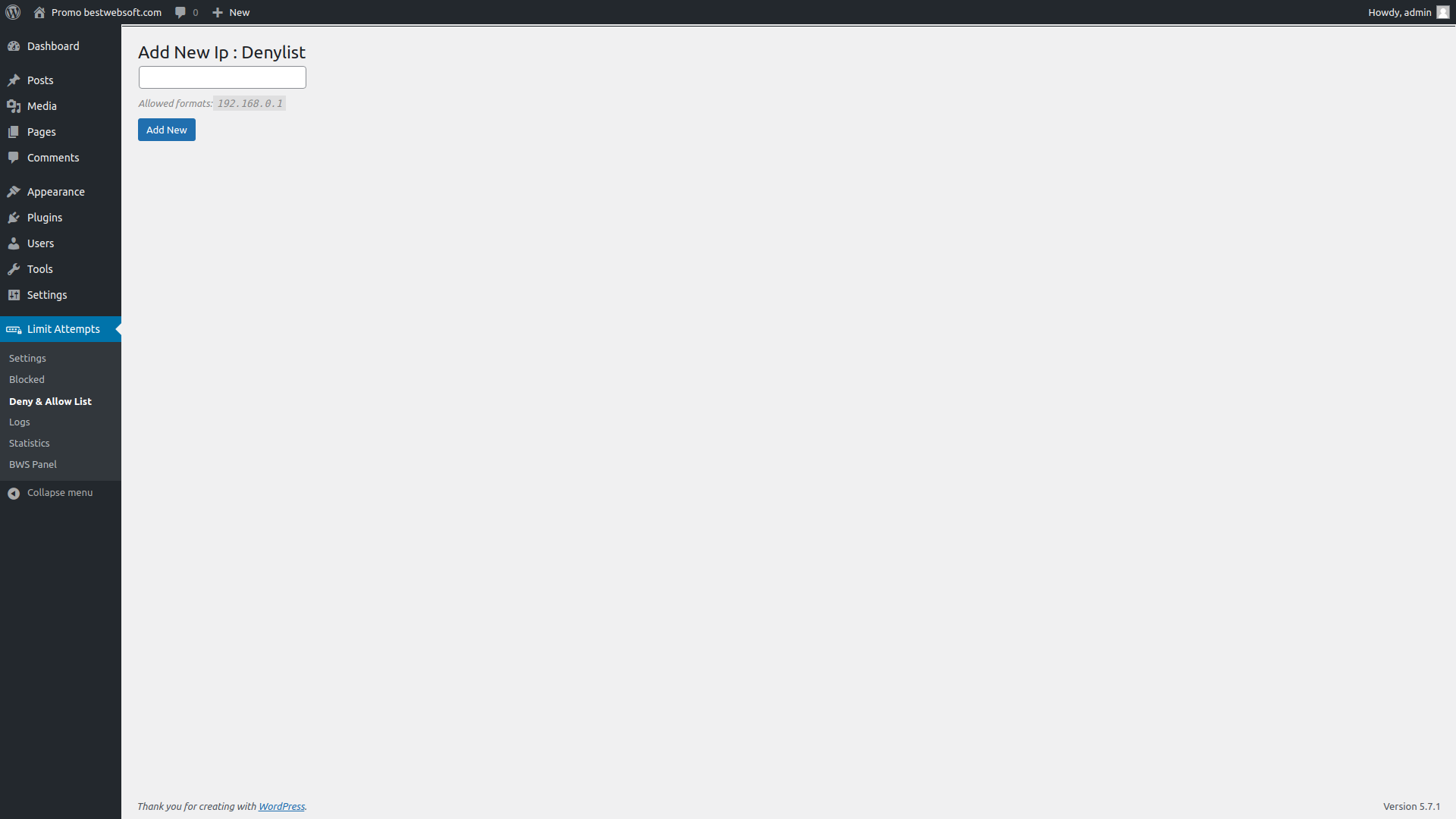 Add new Ip.