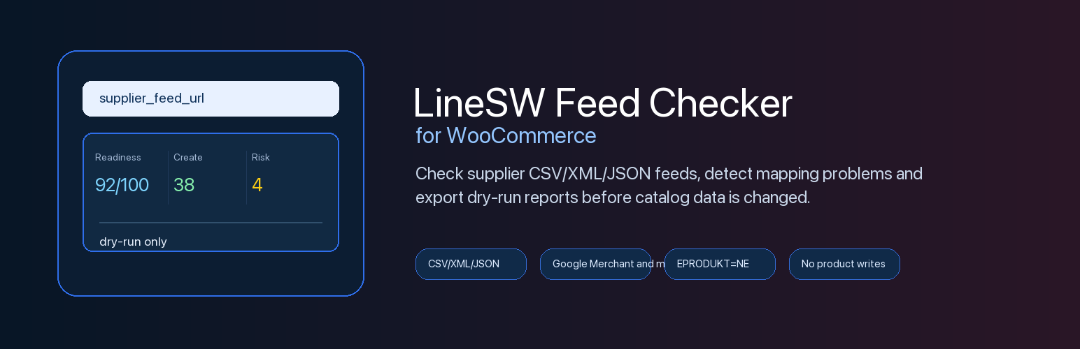 LineSW Feed Checker for WooCommerce
