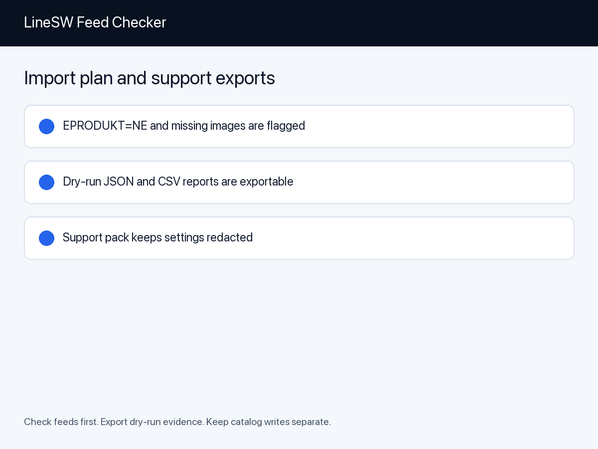 Import plan JSON and support pack exports.