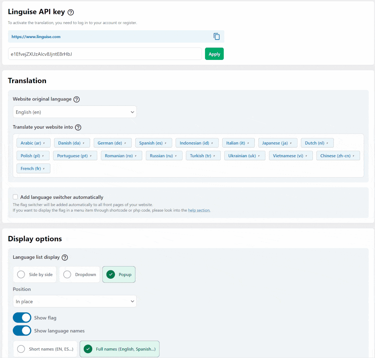 Instant high-quality translation for your website in 85+ languages