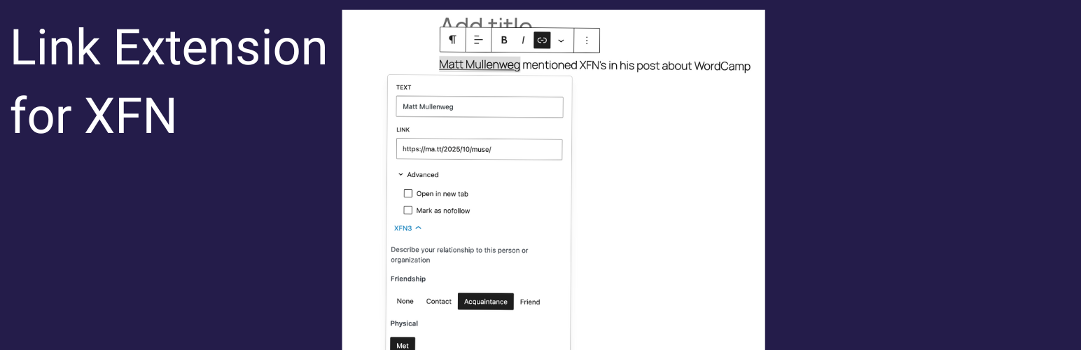 Link Extension for XFN