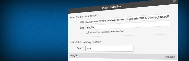 Link media from TinyMCE