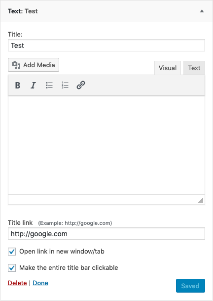 This plugin adds an extra input field for every widget