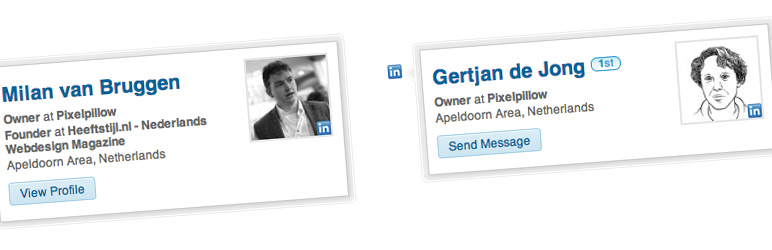 Linkedin Badge by Pixelpillow