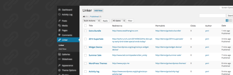 Linker — URL shortener & track outbound link clicks