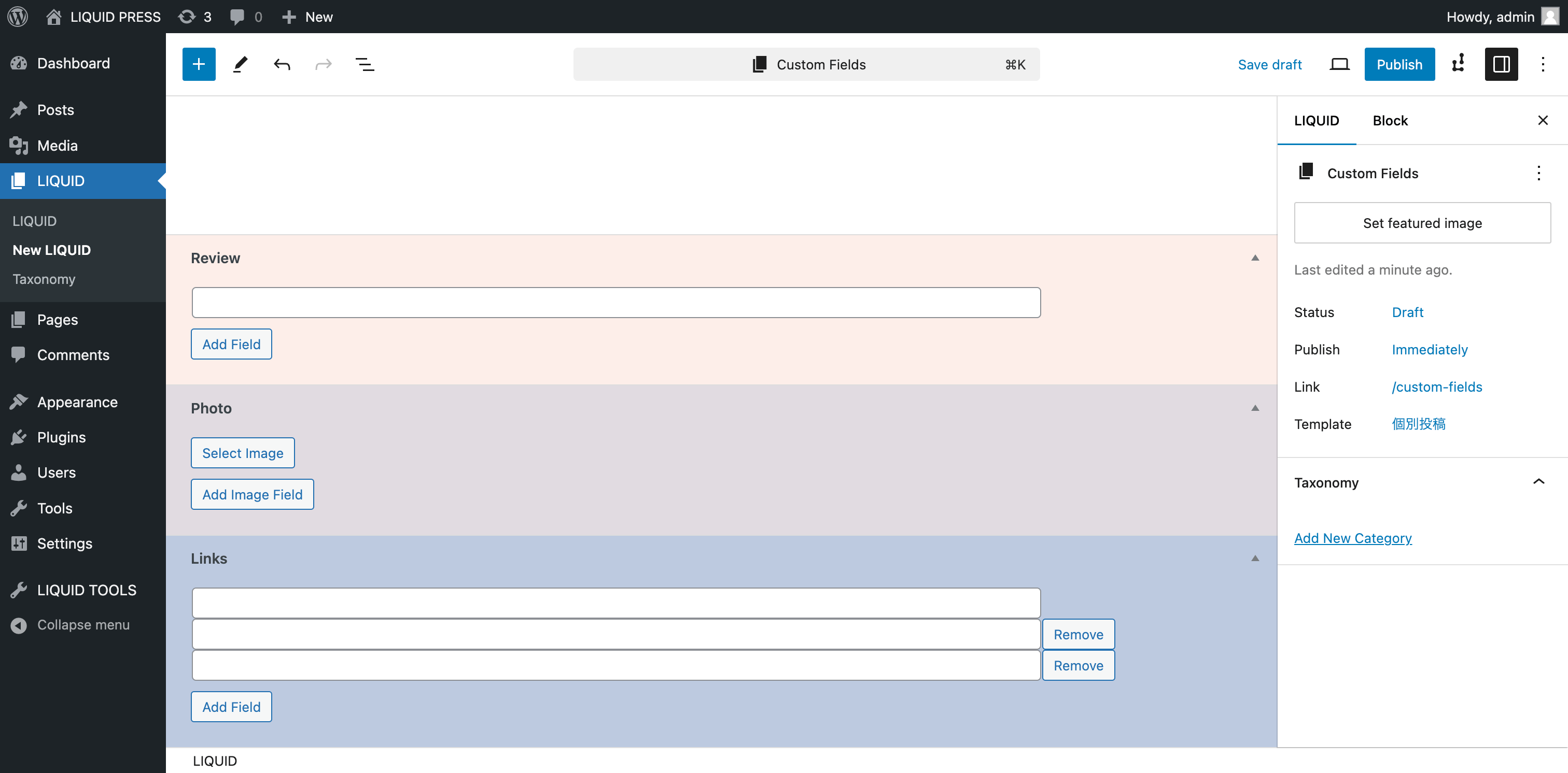 Custom Fields on Editor