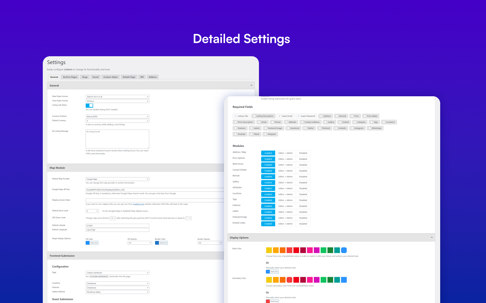 Advanced Configuration Options