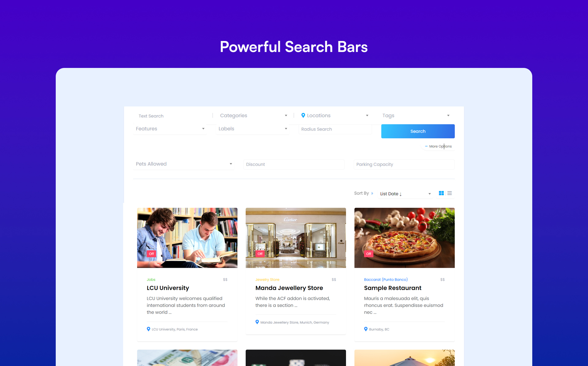 Powerful Search Bars