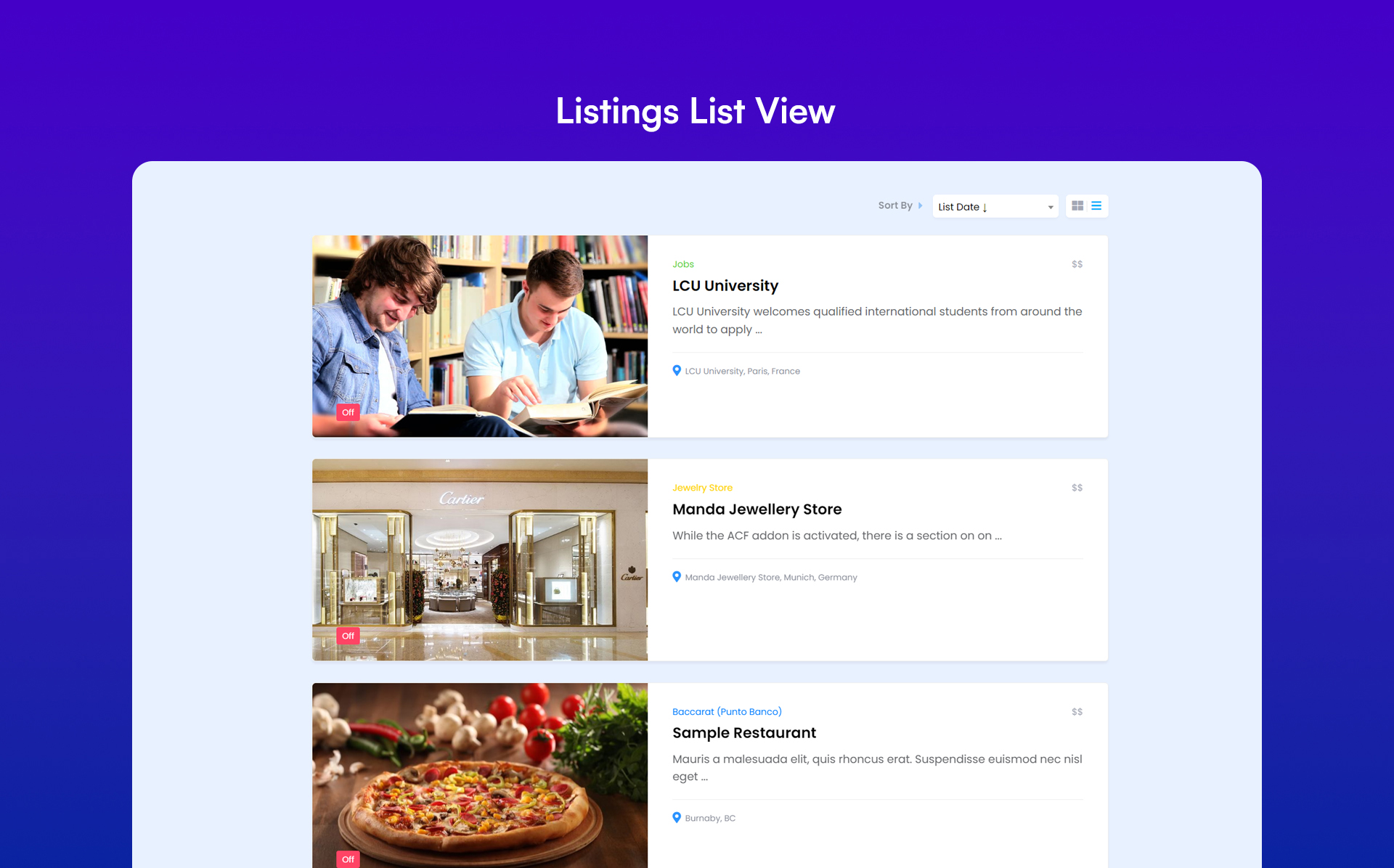 Listdom List View