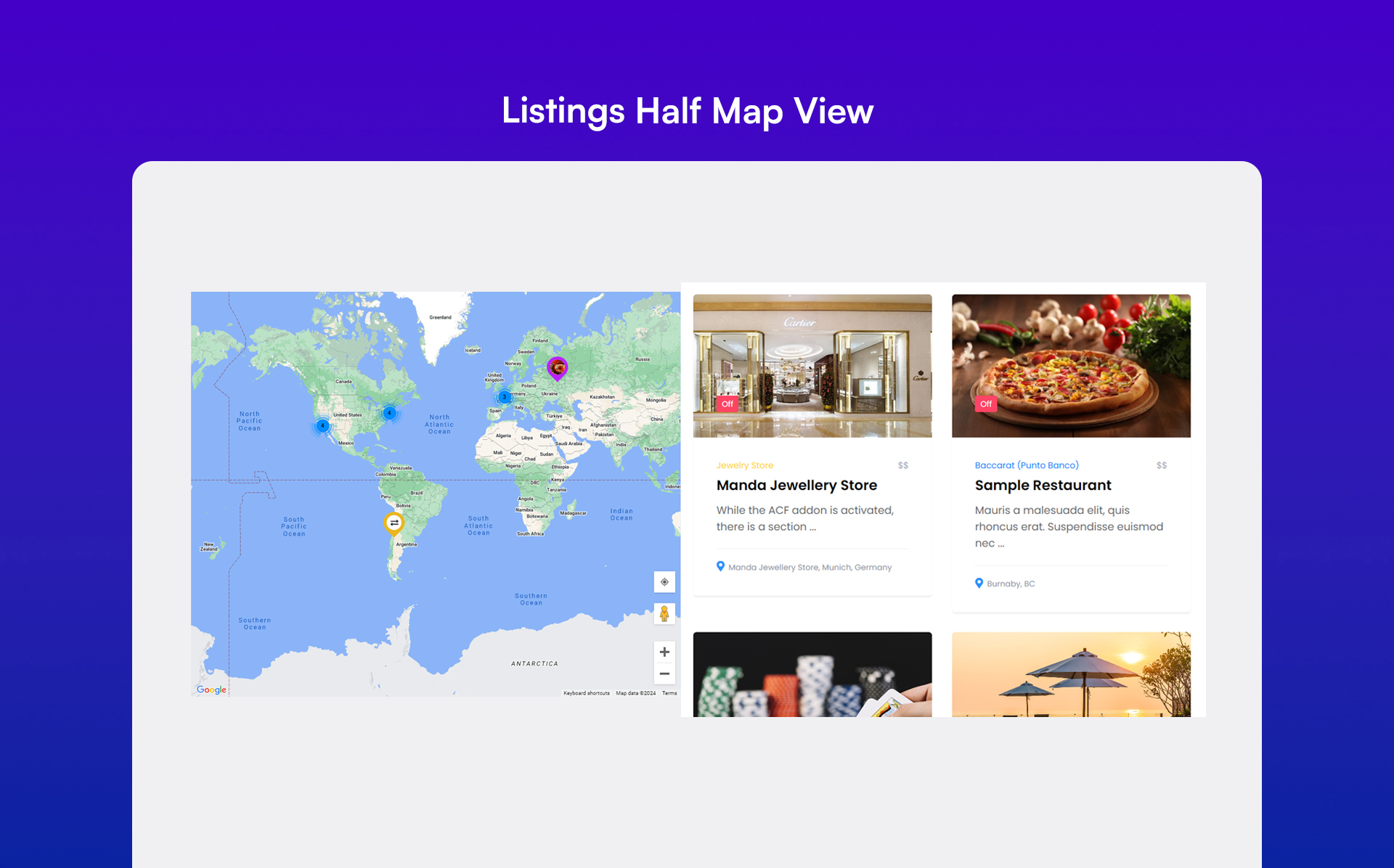 Listings Half Map View