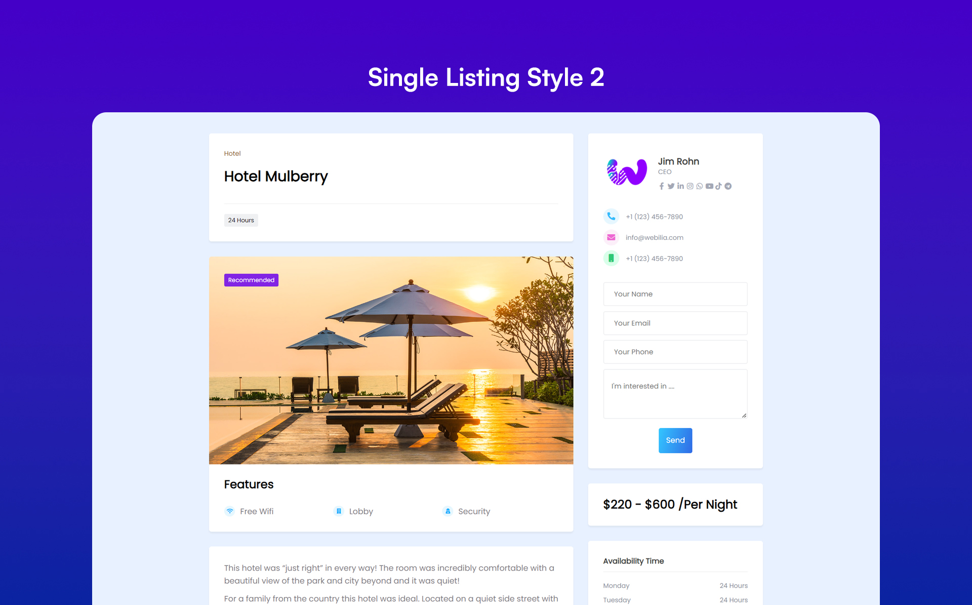 Single Listing (Style 2)