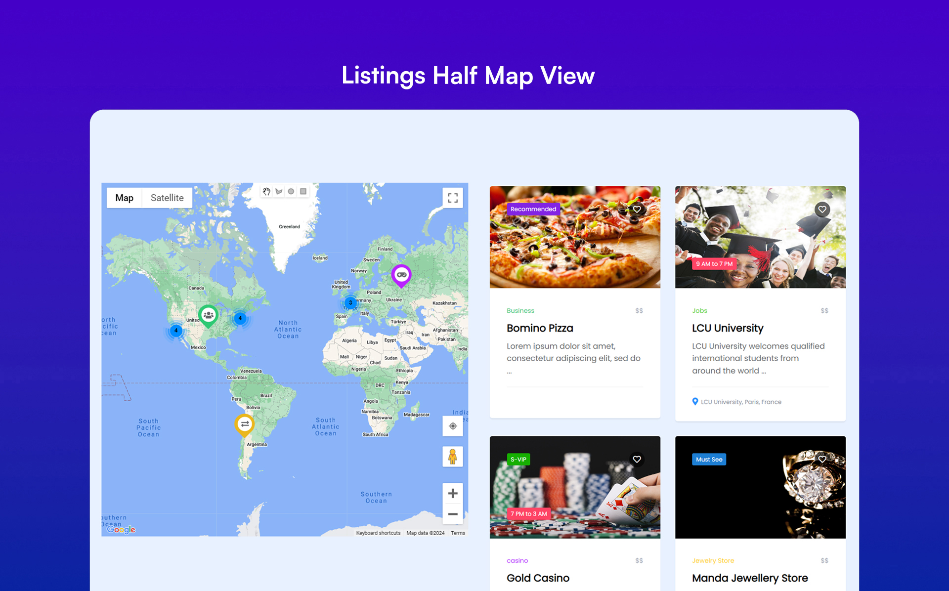 Listdom Half map View