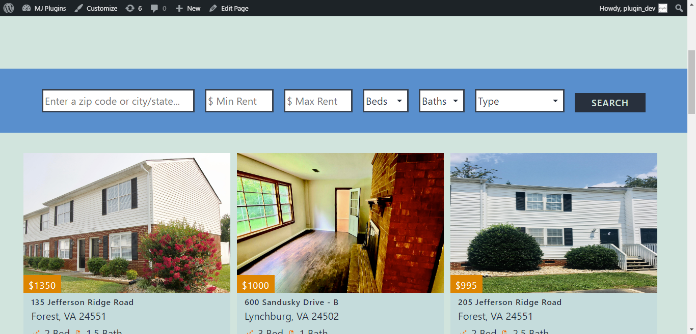 buildium rental listings filters