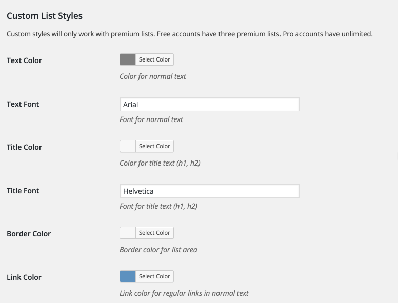 Customize colors and styles in Your Embed