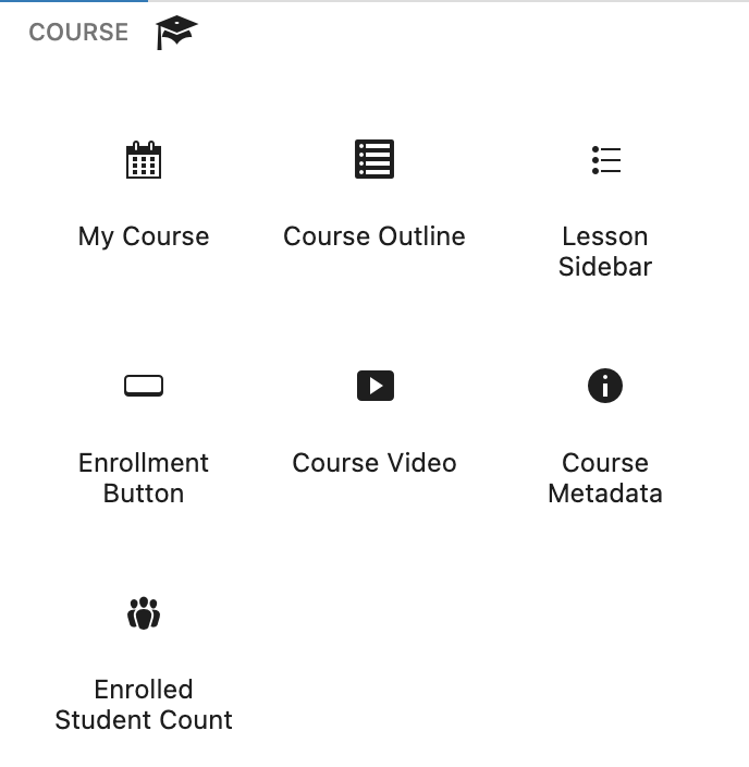 Add and customize course blocks in the block editor
