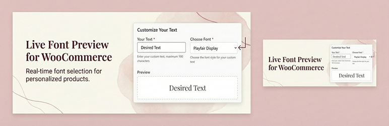 Live Font Preview for WooCommerce
