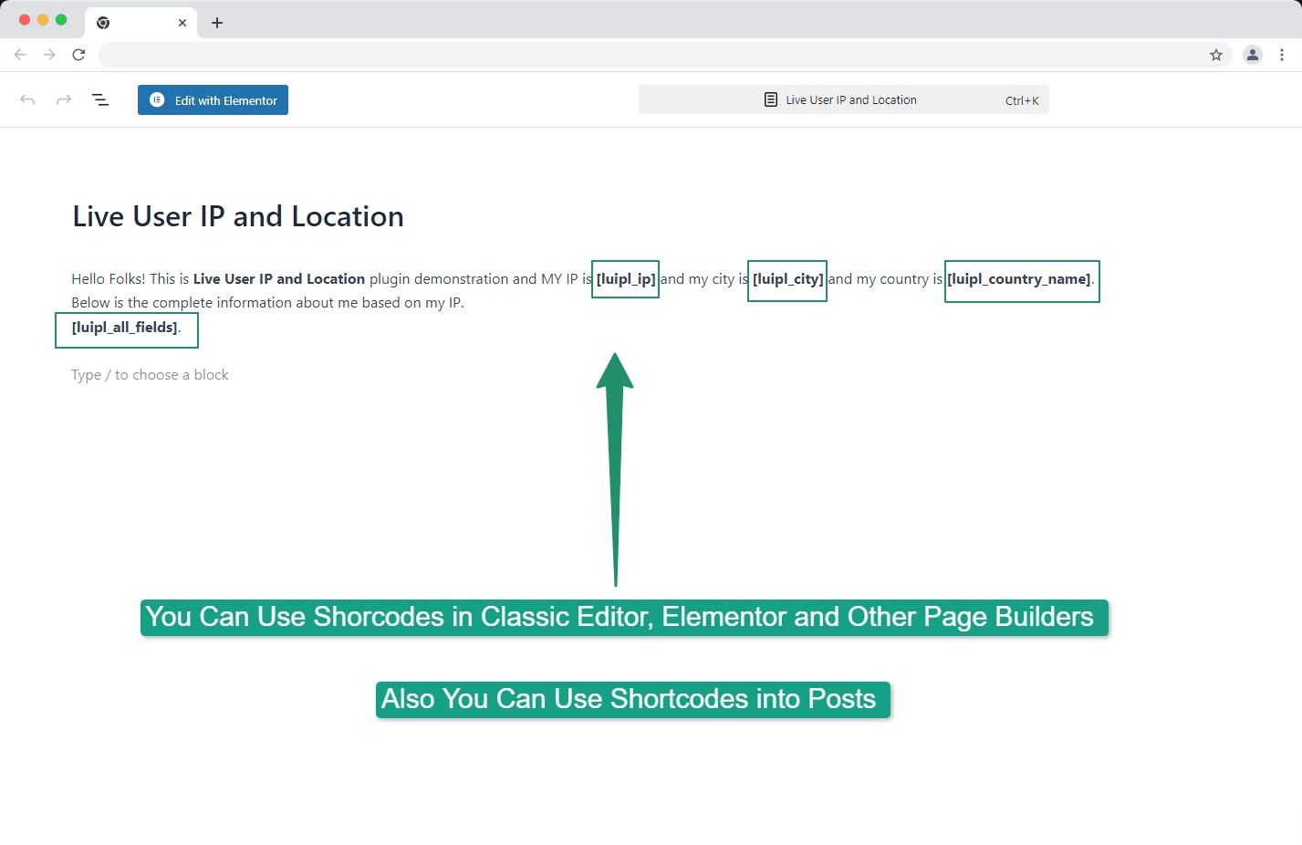 Live User IP and Location