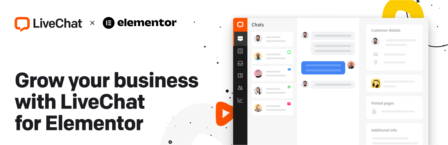 WordPress 外掛 WordPress Live Chat Plugin for Elementor – LiveChat 的封面圖片。