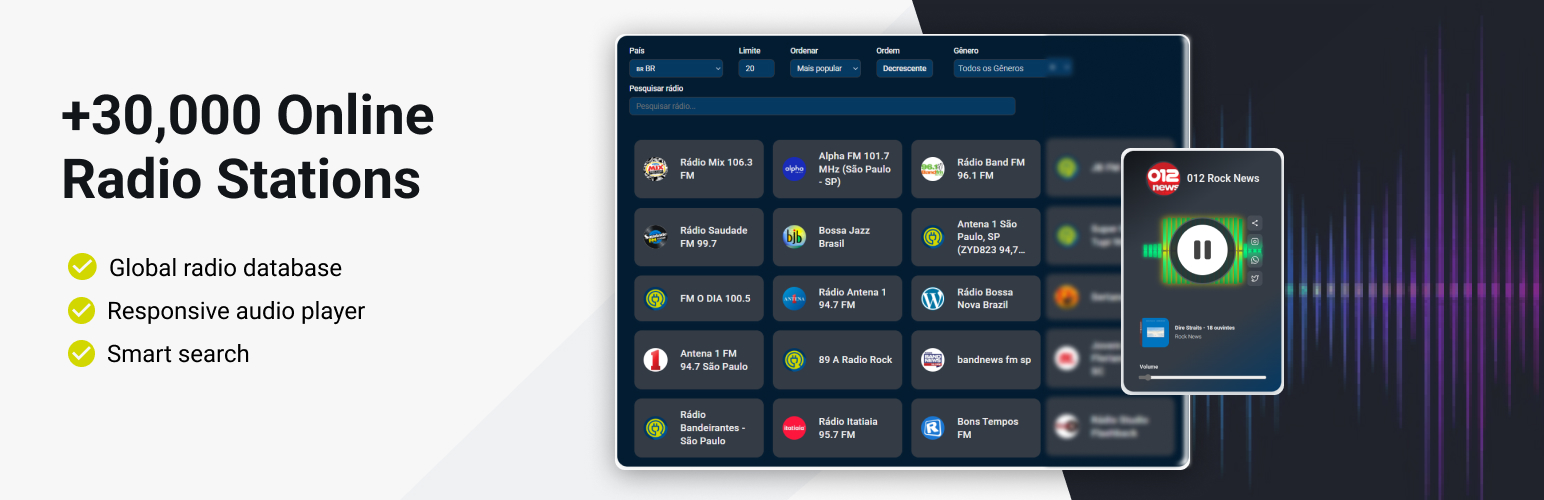 WordPress 外掛 Radio Browser Stations 的封面圖片