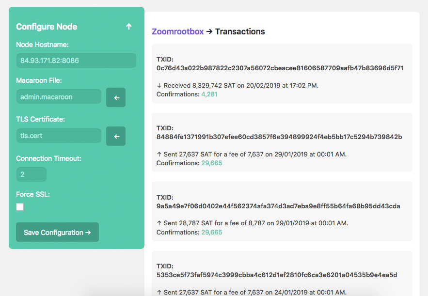 View Transaction History