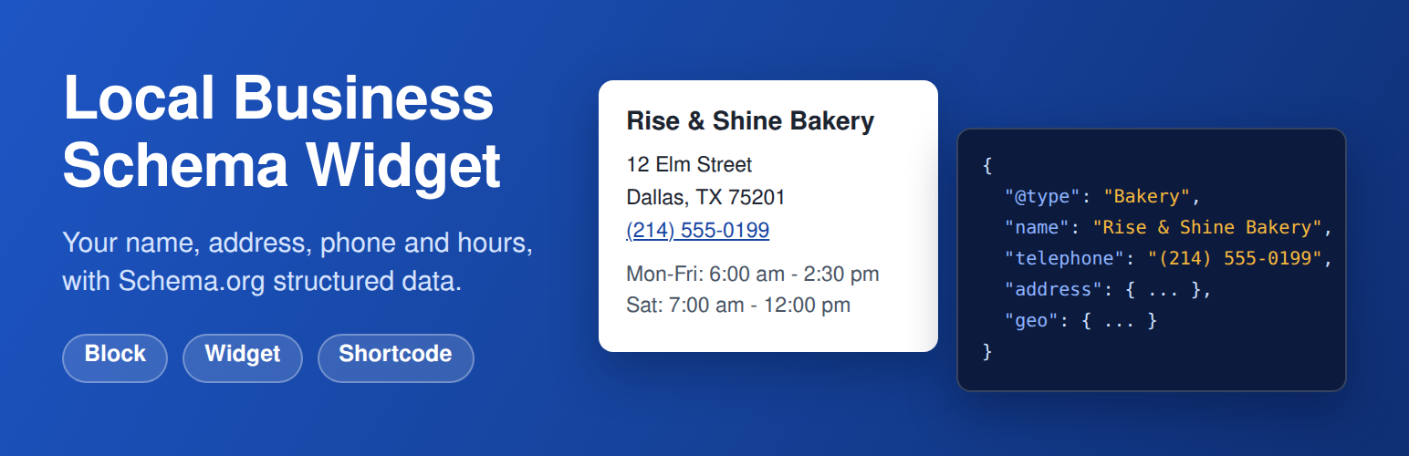 Local Business Schema Widget
