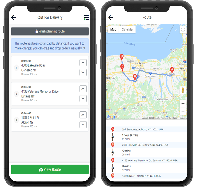 Premium - Delivery Drivers Mobile-Friendly Planing Route &amp; Route pages.