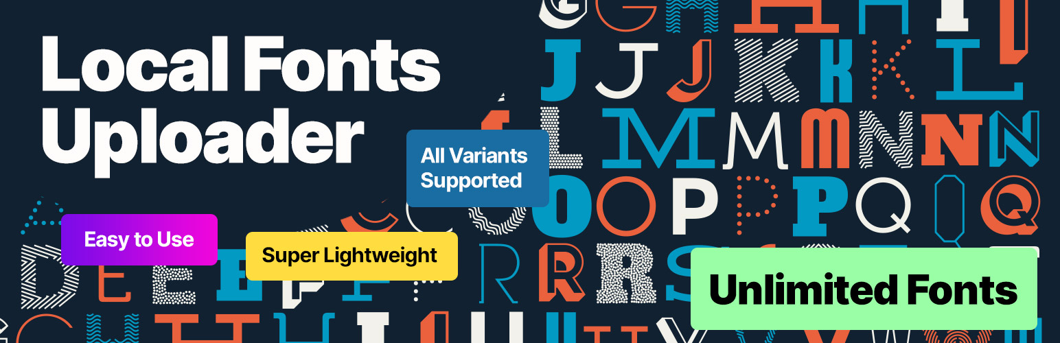 WordPress 外掛 Local Fonts Uploader – Upload & Host Any Font Locally for GDPR 的封面圖片。