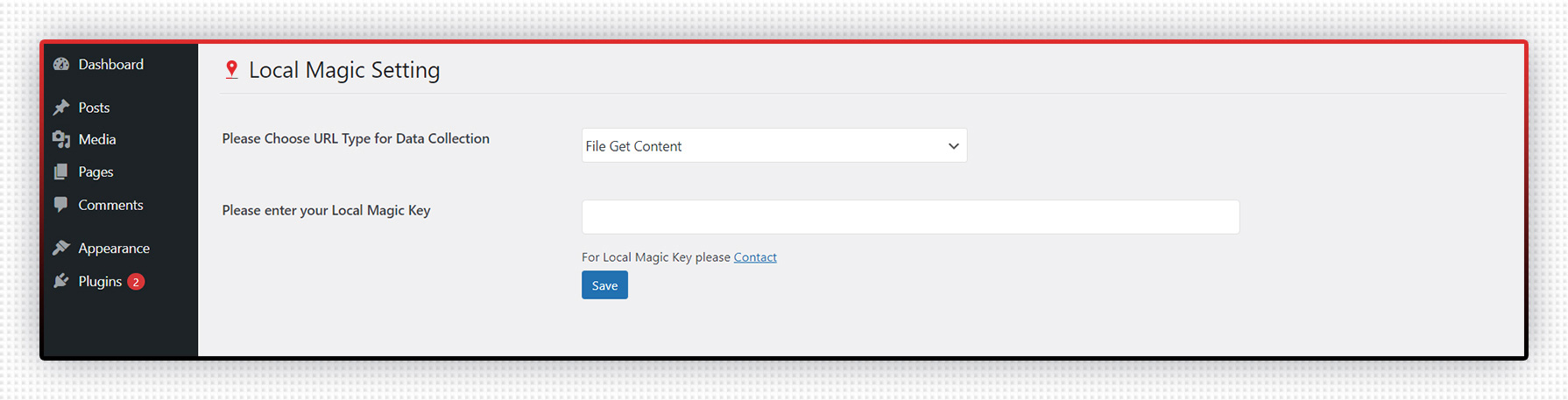Local Magic Plugin Setting