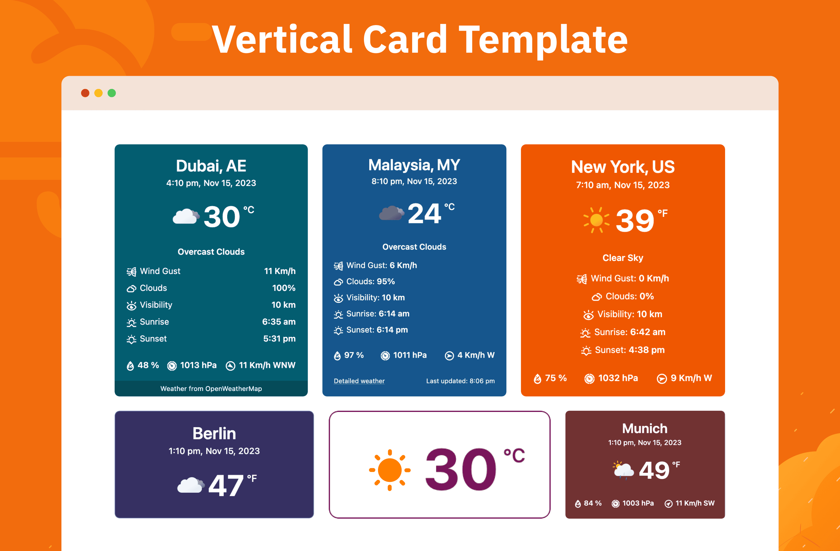 Vertical Card