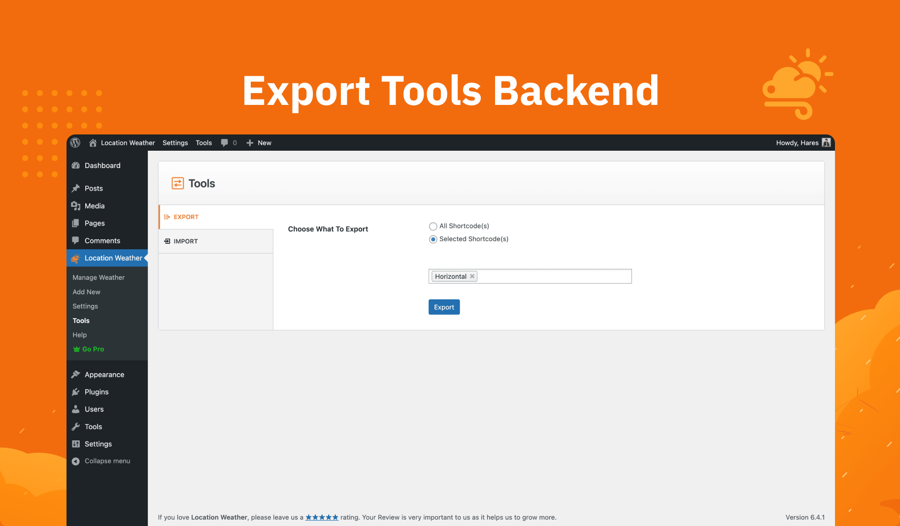 Tools (Export and Import)