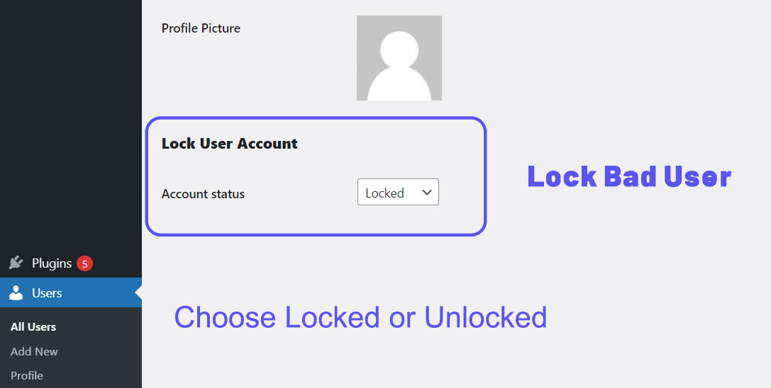 Lock Bad User