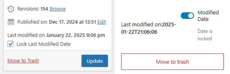 WordPress 外掛 Lock Last Modified Date 的封面圖片。