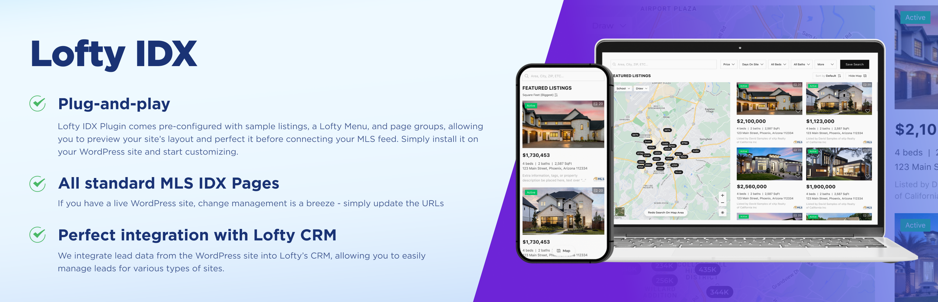 WordPress 外掛 Lofty IDX 的封面圖片。