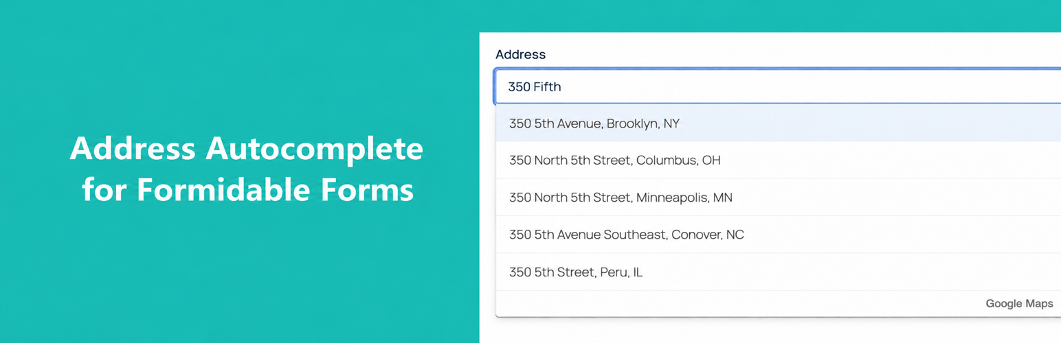 Logical Address Autocomplete for Formidable Forms preview