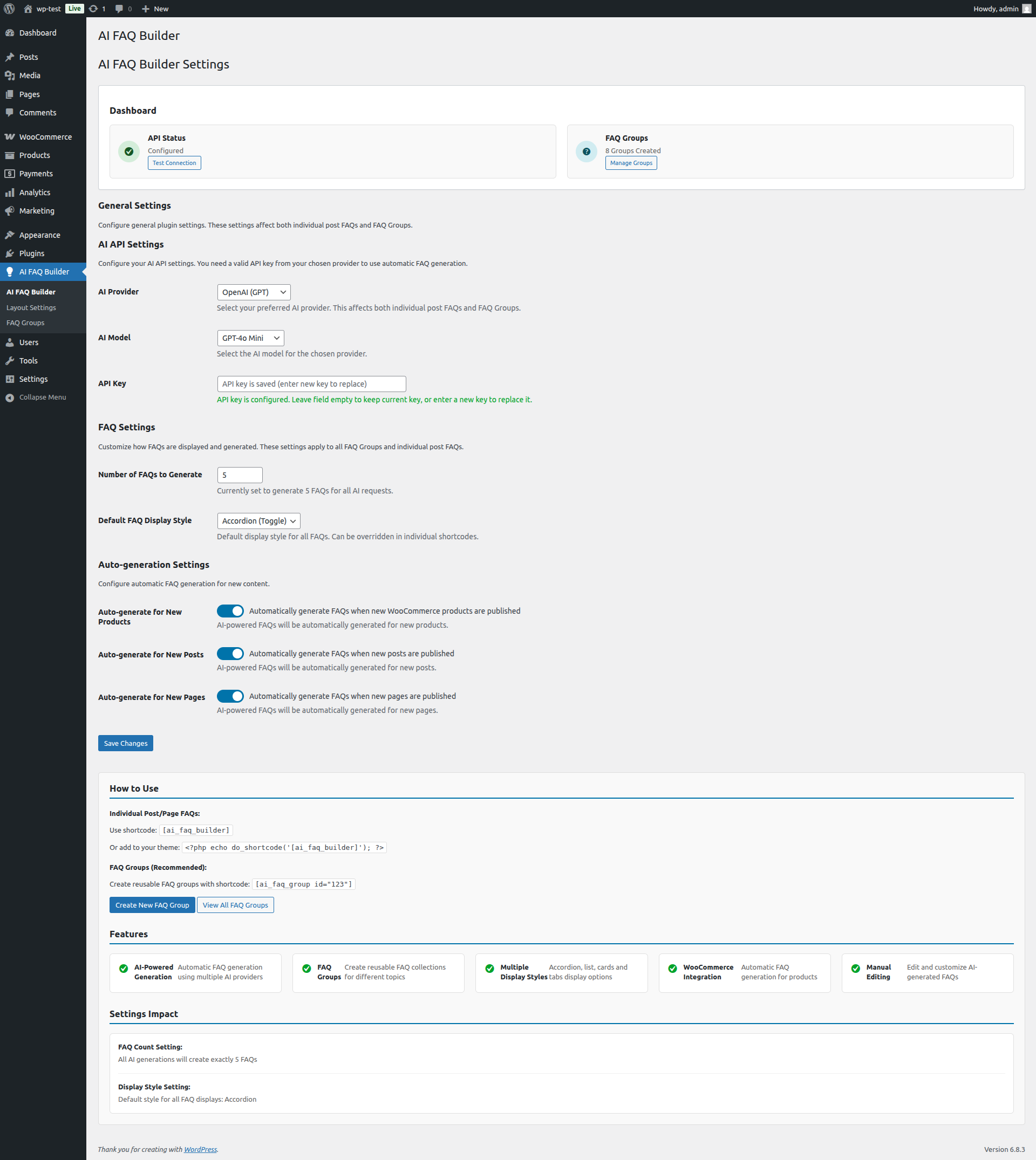 Logicrays AI FAQ Builder