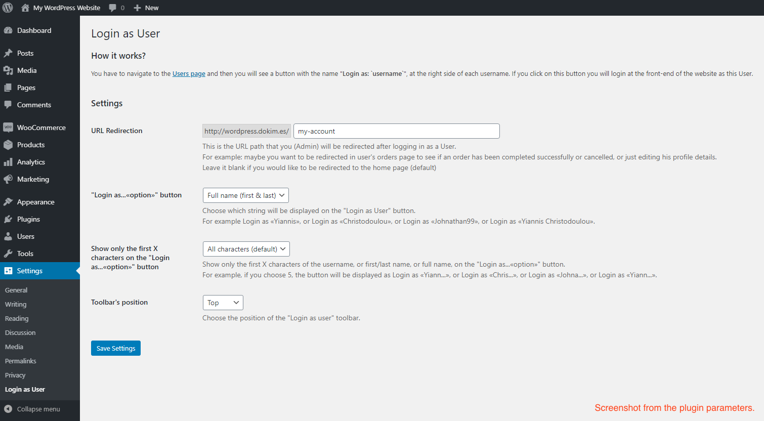 Login as User