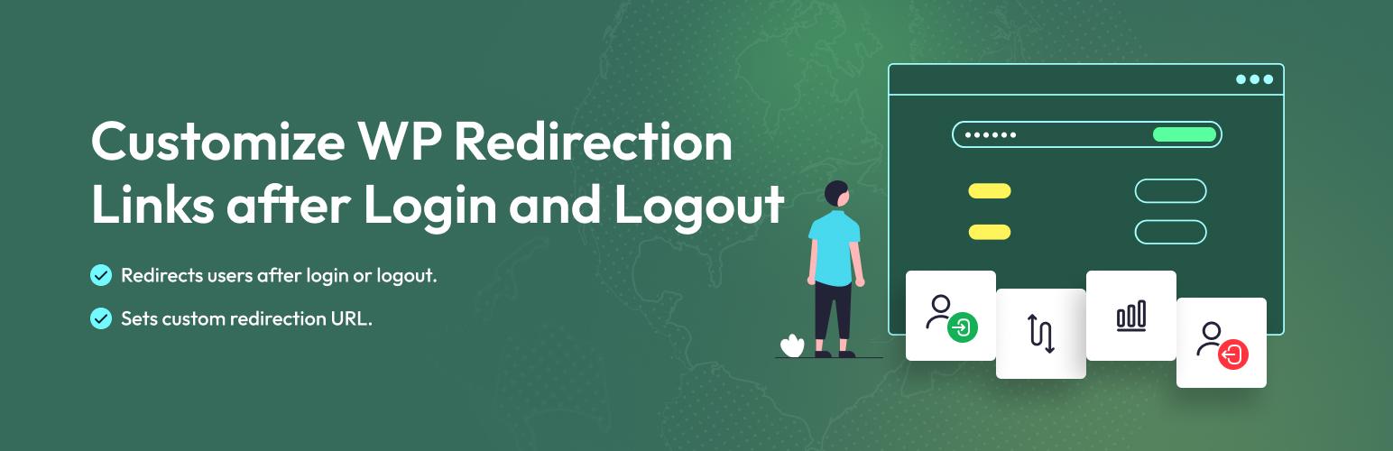 WordPress 外掛 Login Logout Redirect – Redirects users after login/logout to a specific URL or page 的封面圖片。