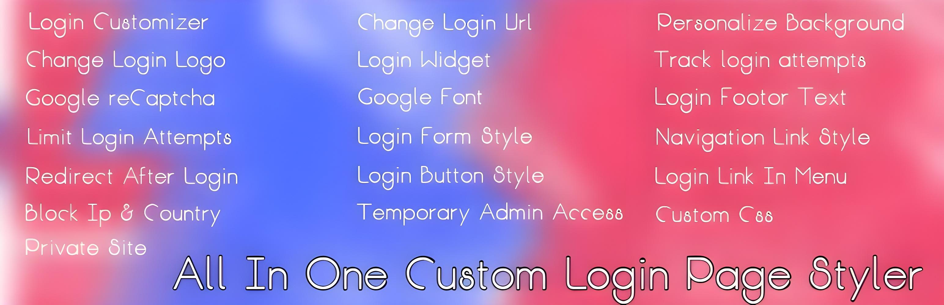 Login Page Styler – Custom WordPress Login Page Customizer & Security