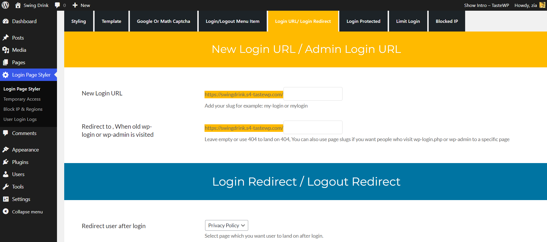 <strong>Custom Login URL</strong> – Hide wp-login.php and use a custom URL.