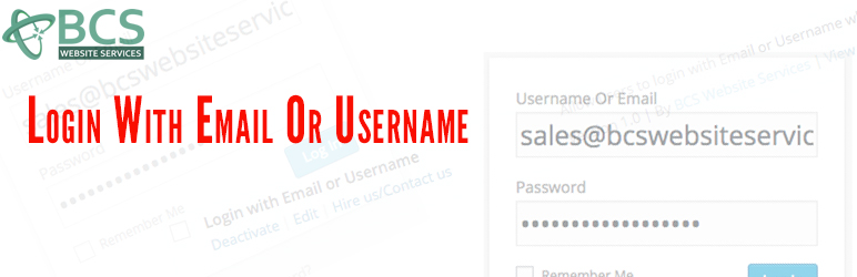 Login with Username or Email