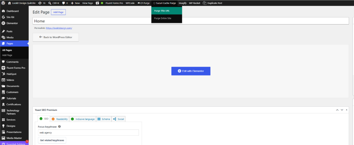 The Settings page with the combined API Key field
