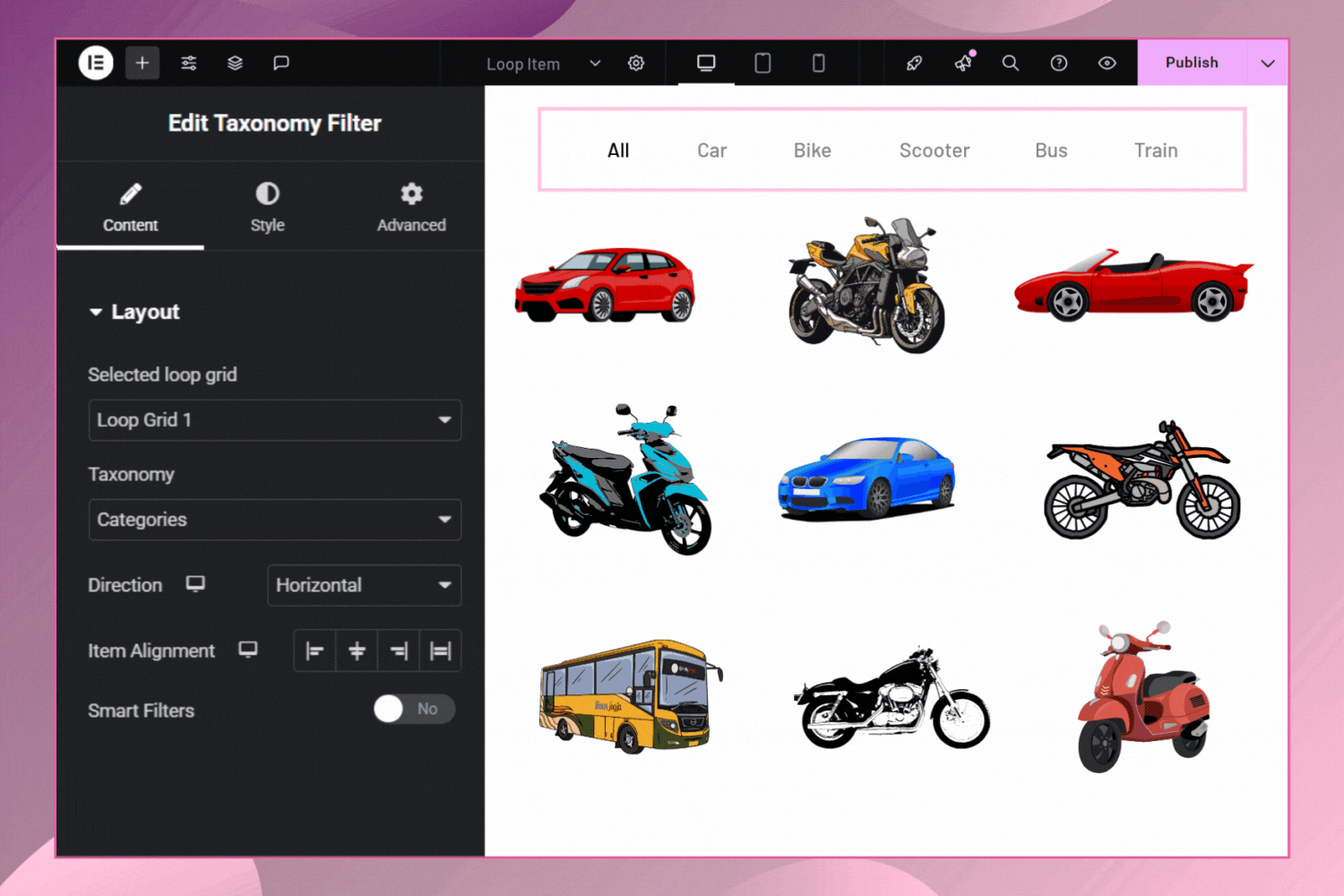 Taxonomy Filters with post counts preview