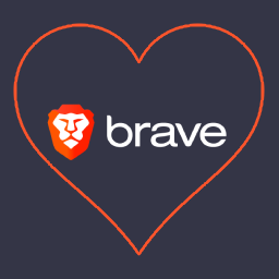 Love, Brave Browser logo