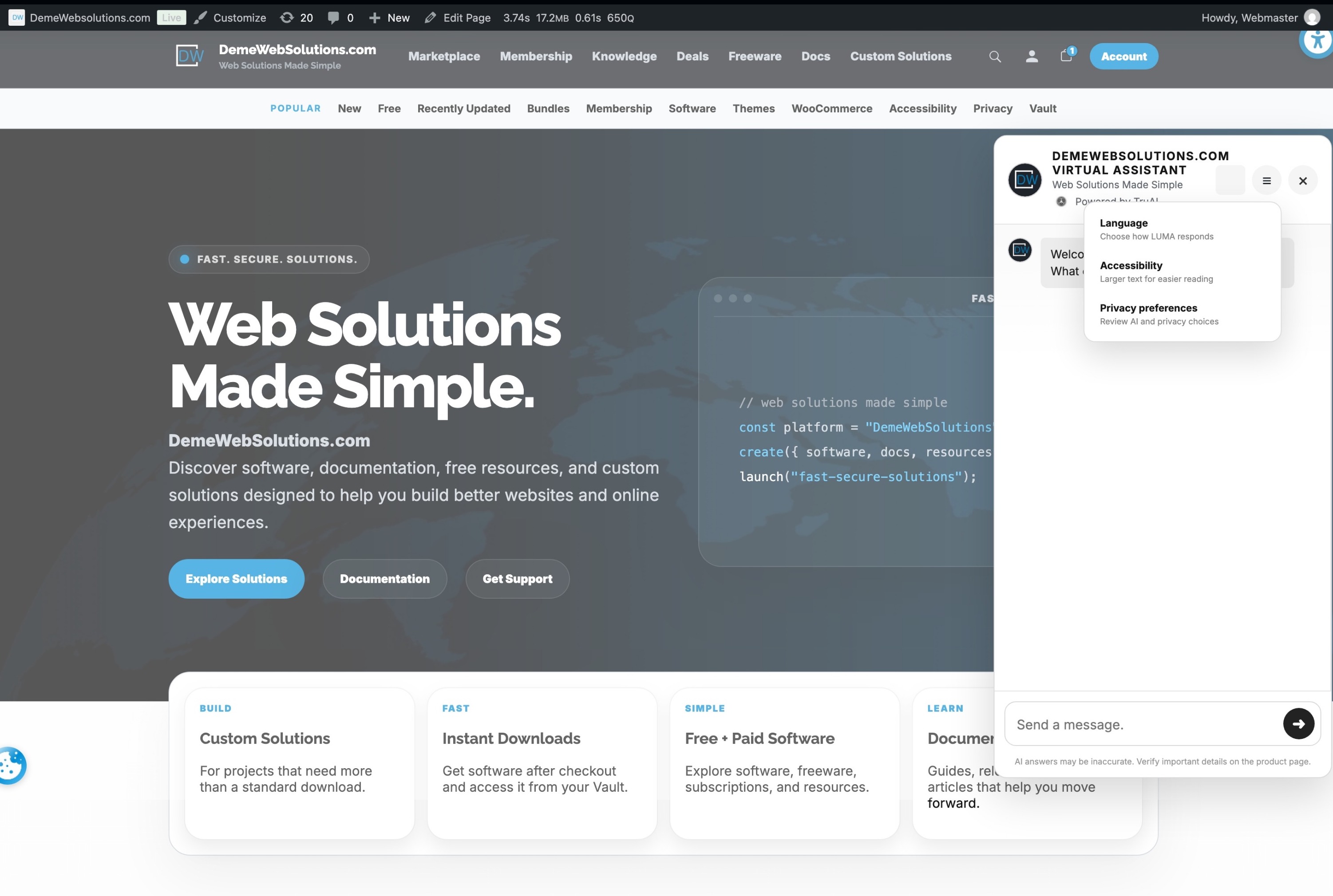 Three-step setup — provider, catalog consent, go live