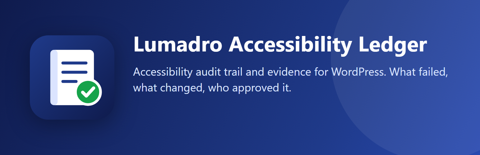 Lumadro Accessibility Ledger